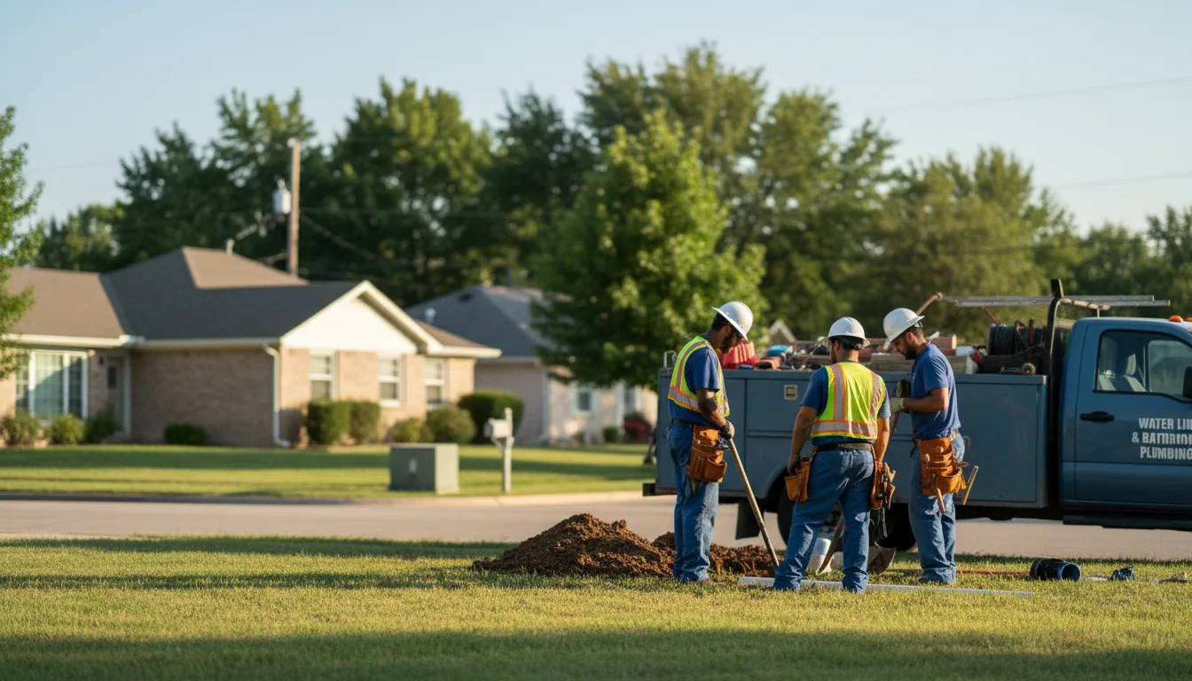 Residential water line and bathroom plumbing service in Dover, DE